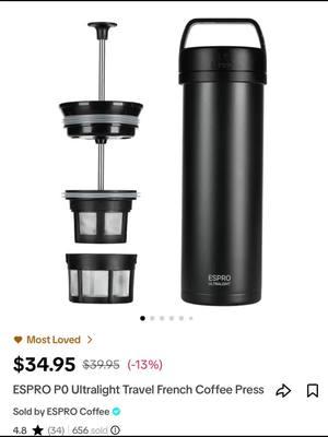 #ESPRO PO Ultralight Travel French Coffee Press#tiktokshopfindsthehaul#holidaysales#NewYearNewAura#TikTokShop. $34.95 $39.95 (-13%) ESPRO PO Ultralight Travel French Coffee Press