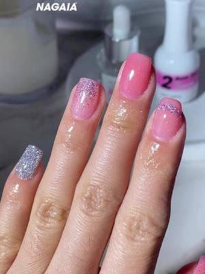 A few simple steps to add to the blush twinkle pink 💕 light up the shinnest glitter ombré and very slim linger french design ✨💅 #shimmernails #pinknails #silvernails #nagaianails #diynails #dippowdernailsathome #cutenails #diynailsart #cutenailsdesign #nagaiadippingpowder #nagaiadipkit #thenagaia #nudenail #frenchnails #nailsoftiktok #colornails #fyp 