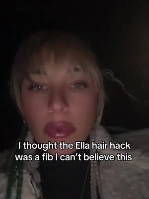 The Ella hair hack is REAL. have you tried it?? #ellahairhack #bangs #styledbyme 