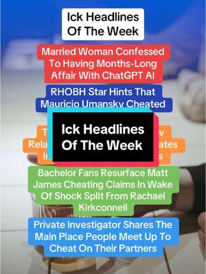 This week’s headlines about cheating and relationship drama are wild! 😳 #news #newsupdates #topheadlines #scandal #hollywood #affair #cheatinghusband #chatgpt #rhobh #realhousewives #realhousewivesofbeverlyhill #bravotv #kylerichards #thebachelor #mattjames #rachaelkirkconnell #cheating #infidelity