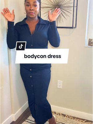 I love a classy form fitting dress/ aka this bodycon dress. On sale today .Run and grab it. #falldealstoryou #talldealstoryoudays #bodycondress #workdress #happyhourdress #tiktokshopdress #fitwithcurves #fitandcurvy #longsleevedress