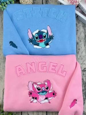 Stitch and Angel - It's perfecttt💖💖💖 #stitch #angel #stitchandangel #stitchlover #stitchcollector #stitchstuff #stitchdisneylover #disneyland #disneyworld #lazydaisystitch #embroidery #embroideredsweatshirt #matchingsweatshirts #giftforboyfriend #giftforgirlfriend #ValentinesDay #valentinegift #valentinesdaygift#matchingoutfits #outfitcouple #hoodie #embroiderysmallbusiness #couple #couplegoals 