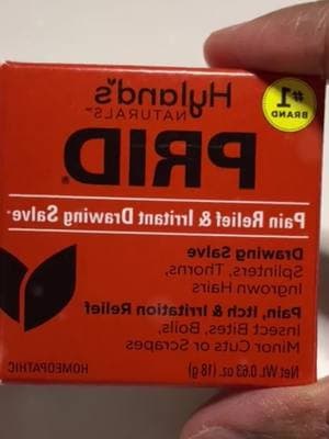 This Hyland’s drawing salve is literally magic ✨ @Hyland's #prid #drawingsalve #splinterremoval #salve 