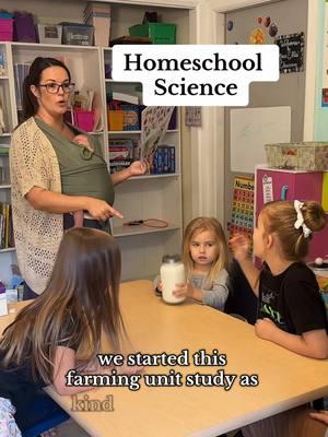 This week in our homeschool science farm unit we made….HOMEMADE BUTTER!! This honestly blew my mind 🤣🤣 I learned so much right alongside my kids. I totally see the appeal for homeschool unit studies now! #homeschool #homeschoolscience #unitstudies #homemadebutter 