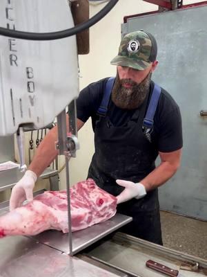 Cutting Pork Arm Steaks and Shoulder Blade Steaks 🔪🐖 #foryou #fyp #butcher #meat #pork #thebeardedbutchers #butchering #steak #bbq