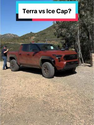 Ice Cap vs Terra: Toyota Tacoma TRD Pro color? #toyotatrucks #toyotatacoma #toyota4x4 #toyotaoffroad #offroad #toyotatacoma #tacomatrdpro #4x4 #tacomafreaks #tacomaaddicts #tacomaoffroad #tacomaworld #tacomanation #tacomalife #tacoma4x4 #tacoma_addicts #carvideos #carvideo #carreels #carsofig #trucksofinstagram #tacomatrdprerunner #toyotaclub #toyotanews #toyotanation 