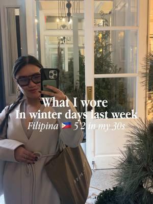 What I wore in winter days last week 🥰 Filipina 5’2 in my 30s #filipino #filipina #style #winterstyle #filipinainnewyork #filipinainusa 