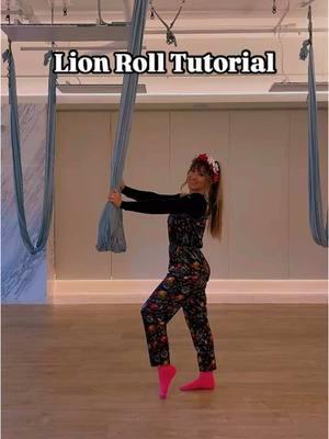 Lion Rolls #fyp #aerialarts #aerialsilks #aerialhammock #tutorial 