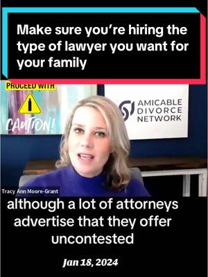 Make sure you’re hiring the type of lawyer you want for your family #divorce #uncontesteddivorce #legaltiktok #divorceprofessional #amicabledivorce #amicabledivorcenetwork #divorcefact #divorceinformation #divorcesucks #divorcelawyer 