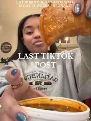 Last post on TikTok! It’s been fun thank you all for getting my to 26.6k! I appreciate every single one of you🤍 #fyp #pregnant #pregnantlife #pregnantcravings #foodtiktok #foodies #cravings #mexicanfood #birriatacos 