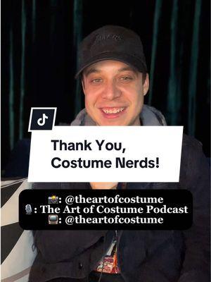 Thank you costume nerds 🖤 Follow us on IG and YouTube at TheArtofCostume and our podcast, The Art of Costume Podcast 🎙️🧵 #fyp #theartofcostume #theartofcostumepodcast #costume #costumedesign #costumedesigner 