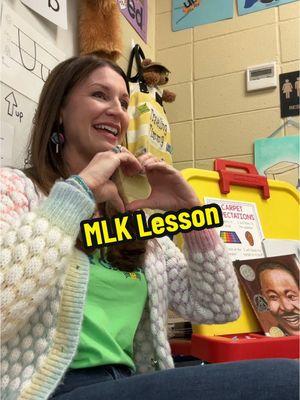 This lesson never gets easier to teach. I try really hard to keep my emotions in check, but I always tear up when I read Martin’s Big Words. I highly recommend this book for young children. It tells the story in a kid-friendly way, and the story begins when #martinlutherking was a child. ❤️ #mlk #teachersoftiktok #mscraftkindergarten #kindergarten #childrensbooks