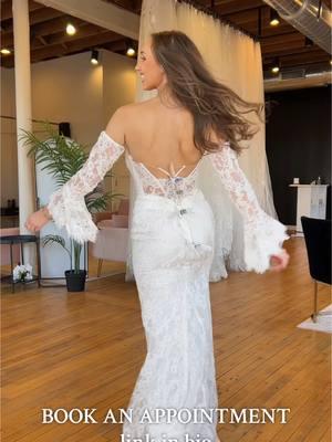 Voque-ing our way into the weekend of appointments 🤍✨ We are absolutely LOVING the drama that our ‘Cody’ dress brings. Tag someone who needs to try it on!  #Weddingdressshopping #weddingdress #2025bride #bonbonbelle #wibride #weddingdressinspo #2026bride #voguetrend #laceweddingdress #fittedlaceweddingdress vogue trend, bridal shop, trending 