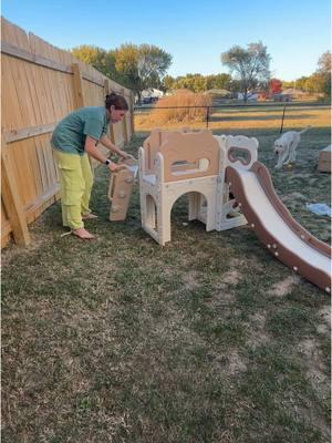 So SO easy to build and has given us hours of fun!! #kids #Outdoors #indoors #slide #playplace #TikTokShop #momthings #momstuff 