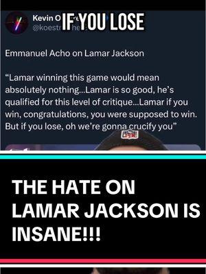 #greenscreen THE HATE ON LAMAR JACKSON IS INSANE!!! #fyp #nfl #football #sports #rant #viral #trending #opinion #ravens #baltimoreravens #lamarjackson #crazy #unbelievable #backoff #wakeup #comeonnow #footballtiktok #sportstiktok 