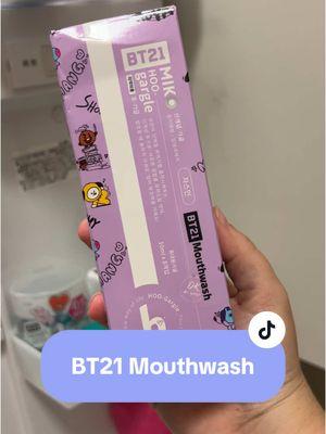 BT21 mouthwash 😂 #bt21 #bts #koya #rj #shooky #mang #tata #chimmy #cooky #mouthwash #bathroom #dentalhygiene 