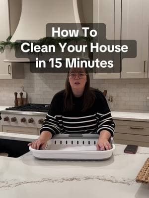 Save this post for later!  In-laws dropping by??  Plumber making a house call?? Unexpected visitors??  Here’s how to get your home clean in 15 minutes!   This was the most fast paced hectic video ever so here’s a breakdown: For this speed clean we will be focusing on rooms your guests will see so entryway, guest bathroom, kitchen and living room.  Paying special attention to surfaces and visual clutter.  1.  Grab a laundry basket, a smaller basket, disinfecting spray & a rag.  2.  Go to the guest bathroom and spray down the toilet and sink.  3.  While that sits, head to the living room. Using the smaller basket toss in all the toys. Sit that basket out of the way, like in the corner. Move onto the kitchen sink.  4.  Moving quickly, get the dirty dishes into the dishwasher. Don’t worry about soaking or extra rinsing. We don’t have time for that. Once the dishes are loaded, scrub the sink. Move onto the visual clutter. 5.  Grab your basket and toss everything sitting on the surfaces your guests will see into the basket. Then move onto the guest bathroom.  6.  Using your rag, wipe the toilet top to bottom. Use your toilet and in the bowl. Wash your hands and then wipe down the sink. Replace the hand towel and empty the trash tossing both the soiled towel and the trash bag into your basket.  7.  Grab your basket and head to the entryway. Any excess coats and shoes get tossed into the basket and put in a closet or in the laundry room until after your guests leave.  8.  Final task is to wipe down the surfaces.  That’s it! 15 minutes speed clean finished!  #cleaning #clean #tips #speedclean #entertaining #basketmethod #organization 