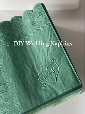 Going through the drafts 🥲 an affordable DIY wedding napkins for a little personalized touch that we used for our engagement party!  I can’t find the girls profile where I found this hack so if you know pls drop her in the comments  #weddingdiy #weddinghacks #diyproject #amazonfinds #amazonhacks #amazongadgets #weddingnapkins #weddinghacks #2025bride #weddingdecor #weddingdecorideas #weddingdecorations 