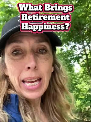 What brings retirement happiness? Money and meaning. Make sure you focus on both. #money #moneyandmeaning #herretirement #yourwhy #retirementlife #retirementlifestyle 