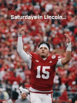 Too early for us to say we miss Saturdays at Memorial? 🎈 #huskernation #gobigred #nebraskafootball #dylanraiola #huskerfootball #nebraskafb #CollegeFootball 