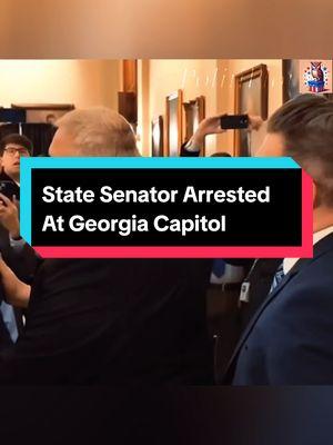 State Sen. Colton Moore was arrested while trying to get into the House chamber before Gov. Brian Kemp's State of the State. #statesenator #georgiasenator #senatorarrested #fyp #usasenatorarrested #usa #senator #georgia #coltonmore #americans #capitol 