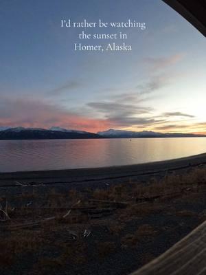 would rather be in Homer all the time tbh. #homeralaska #homer #alaska #alaskalife #lifeinalaska #fyp #alaskasunset #sunset #alaskatok 