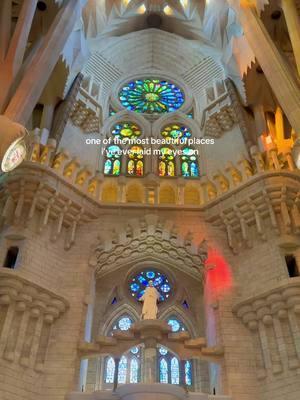 la sagrada familia — one of the most beautiful basilicas in the world, such a work of art #fyp #travel #traveltiktok #lasagradafamilia #barcelona #barcelonaspain #spain 