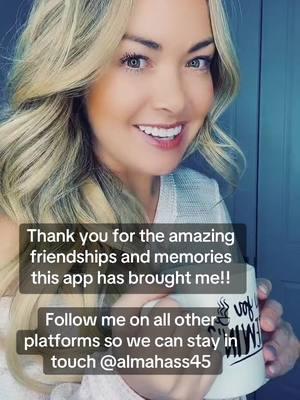 I am so thankful to this app for all the beautiful friendships, connections, and amazing memories that have been created. TikTok changed my life in so many ways and everyone here has lit up my life and pulled me out of the dark places. I’m so grateful for every single one of you. Thank you for all the support and love! Follow me across all platforms @almahass45  #onthisday #MomsofTikTok #almahass #loveyou #tiktokban #youareimportant #friendship #memories 