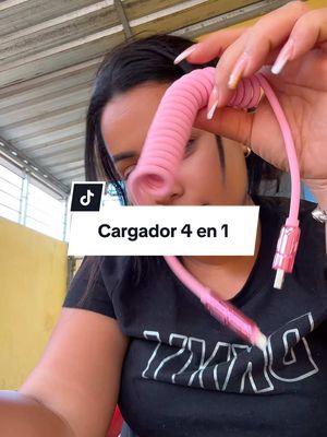 Cargador 4 en 1 de carga rápida #cargarapida #bihannapelohumano #tiktok 