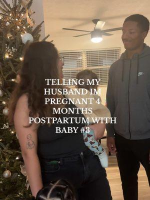 😂😂😅uhhh how did he just know by looking at me LOLLL. “How did that happen”🤡 #mom #motherhood #momlife #pregnant #pregnancy #pregnancyannouncement #pregnancytiktok #pregnancyjourney #baby3 #babynumber3 #baby #sahm #4monthspostartum #pregnancytest #tellingmyhusbandimpregnant #husbandpregnancyreveal 