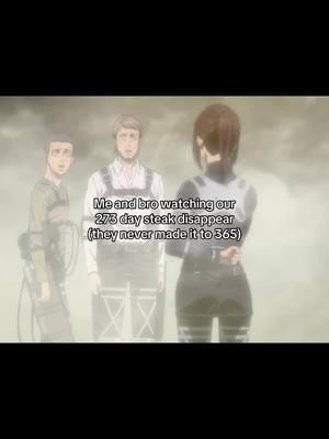 And there goes my main use of communication  I just realized it says steak instead of streak 😭#shittyangstypost#tiktokban#tiktok#AttackOnTitan#xyzbca