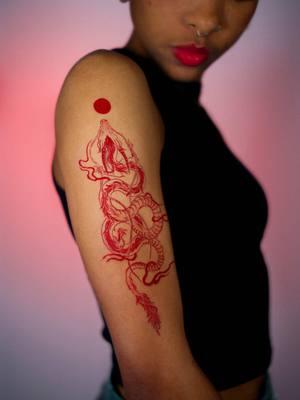 Red Dragon #tatuagem #dragontattoo #tattooinspiration #tatt #redtattoo #japanese #tatt #TattooArt #bodyart #tattoo 