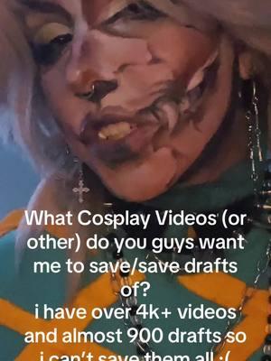 i already have a LOT saved, mainly my most popular, but i’m wondering what yall want :P (also if there is an efficient way to save stuff pls lmk) #cosplay #cosplayer #furry #fursuiter #furries #fursuit #jjba #jojosbizarreadventure #fortnite #makeup #drag #dragqueen #dragthing #danganronpa #chainsawman 