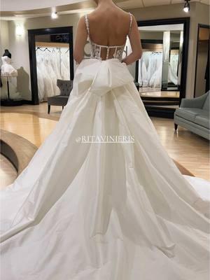 We love a two in one look, perfect for that ceremony to reception switch. Do you prefer this Rita Vinieris gown with or without the overskirt? #bridalsbylori #sayyestothedress #bride2025 #bride2026 #atlantabride #bridesoftiktok #weddinginspo #weddingtok 