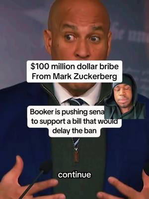 Cory Booker backpedaling accepts $100 million from Mark Zuckerberg…#corybooker #markzuckerberg #meta #newark #nj #tiktokban #supremecourt #senate #savetiktok #government #fyp #viral #xyzbca #relatable #BlackTikTok #blackpeople #blacktiktokcommunity #blackwomen #blackgirlmagic #rednote 