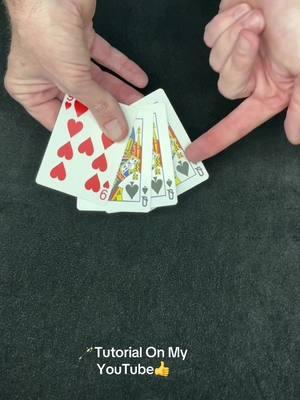 Magic Trick - Easy Four Card Monte tutorial can be found on my YouTube channel 👍🪄 #magic #magician #cardtrick #reels #tutorial #cardmagic #cardmagician #bestmagic #sleightofhand #card #magictrick #cardtricks #cardtricktutorial #howtodocardtricks #cardtricktechniques #cardtrickexplained #findthecardtrick #magiccardtrick #reversecard #magiccardtricktutorial 