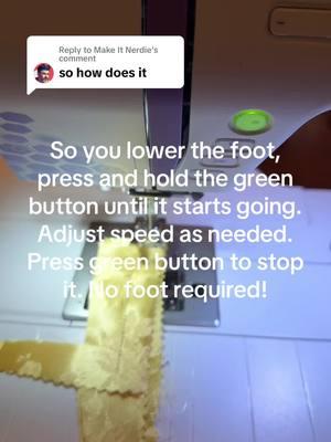 Replying to @Make It Nerdie not all machines have the cut button, but this is generally what both my brother and bernettr do without the foot.  #bernette #b79yayahanedition #nofootsewing #tutorial 