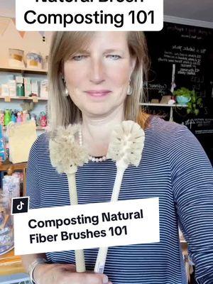 Composting natural brushes is easy! We are a lifestyle account and a zero waste, refill shop. Join us on lnst a  for daily tips and practical eco advice from someonw with 50+ years of experience! #nontoxic #ecotips #sustainableliving #newjersey  #onthisday 