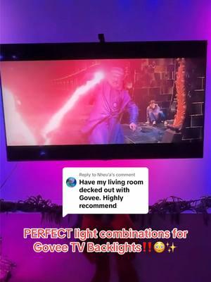 Replying to @Nheu'a Our family's favorite TV, movies, and video games have been ELEVATED with the Govee TV Backlights and they're at their LOWEST RN‼️ Paired them with the Govee RGB Smart Corner Floor Lamps, String Downlights and Christmas String Lights and the entire room lights up the colors of what's happening on screen‼️🙌🏻 #govee #goveetvbacklight #ttsstarcreator #goveetvbacklights #movienightideas #videogames #yearendsale #apitiktok #newyearnewaura #tiktokpartner #goveelights #ttstakeover #ttstastemakers #starcreatorcompetition #therealsamraat