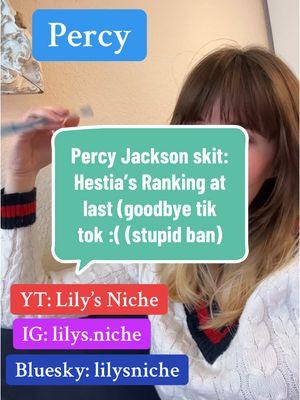 And scene.. 🎬 thank you all for the lovely experience on this app! I hope I can come back one day! 🥹 #fyp #fypage #foryoupage #foryoupageofficiall #percyjacksonandtheolympians #percabeth #solangelo #percyjackson #percyjacksonseries #percyjacksondisneyplus #percyjacksonfandom #nicodiangelo #lilysniche #skit #sketchcomedy #hestia #greekmythology #tiktokban #goodbyetiktok 