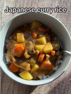 Easy Japanese curry rice meal prep recipe using @Souper Cubes!  Japanese Curry Rice Recipe: Ingredients: -2 cups uncooked jasmine rice -1/2 white onion, diced -3 garlic cloves, minced -2-3 Yukon potatoes, peeled and diced -2-3 carrots, peeled and cut into bite-sized pieces -1lb of protein of your choice -3 cups water -S&B Golden Curry Sauce Mix (1/2 of the 8.4oz box) -Cooking oil -Salt and pepper Instructions: -Cook your rice. -In a large pot, heat up your cooking oil. Add onions and garlic, cook until fragrant, but don’t burn the garlic. -Add the potatoes and carrots, cook for 3-4 minutes. -Add the protein, lightly season with salt and pepper and mix well. Cook for 3-4 minutes. -Add the water and bring to a boil. Reduce to a simmer for 15 minutes. -Turn the heat off and add the curry cubes. Break the cubes up before adding into pot. -Stir for 5 minutes until cubes fully dissolve. Serve over rice. #homemade #japanesecurry #EasyRecipes #easymeals #mealprep #mealprepideas #easymealprep #curry #Recipe #homecook 