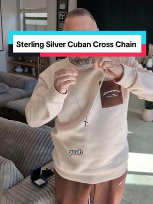 he's a big Valentine's Day guy now. lol #cubanchain #crosschain #silverchain #valentinesgiftforhim #crosspendant  #valentinesday2025 #christianjewelry 