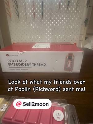 I am blessed to receive this box of embroidery thread for my Poolin EOC06 from Poolin! The machine came with the smaller cones of thread so I was STOMED to open this gifted box from @Sell2moon and see these JUMBO CONES - Thank you so much for sending these to me! Hopefully we can continue to collab #tiktok #richword #poolin #embroiderymachine #embroiderythread #poolineoc06 #waxmeltsoftiktok #scents #fragrances #MomsofTikTok #dadsoftiktok #handmade and #handpoured #waxmelts by #wickedwitchwaxco 