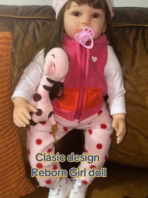 #Muñeca #Rebirth #Girldoll #24inch#pelo largo y #ojosmarrones. Viene #conchupete, #biberón, #muñecasrealistas , #diseñoarticulado #reborn #babydoll 