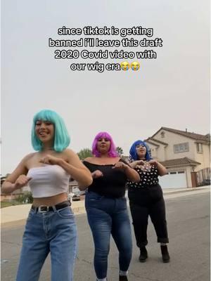 what a fun time😭 going with wigs to stores & having everyone look at us🥺🤣 #tiktokbanned #goodbyetiktok #wigs #covid2020 #covidtimes #besties #fypシ #paratii 