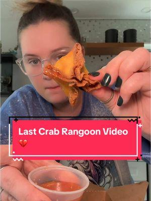 This comes with a heavy heart. Lets eat crab Rangoons together, for the very last time on this app. 💔make sure you check out Yannis Thai food!  They’re lovely! &follow me on YouTube Kayla Heath and Instagram kayyyxeats I love you all and thank you for this beautiful journey! #yum #Foodie #tiktokban #tiktokfoodie #letseat #eatwithme #crabrangoon #crabrangoons #crabrangoonmukbang #asmr #crunchyfoodasmr #eatingcrunchyfood #seafoodmukbang #kayyyxmarie #kayyyxmarieeating 