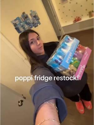 @Drink Poppi fridge restock💝 #poppipartner #drinkpoppi #fridgerestock #healthysoda 