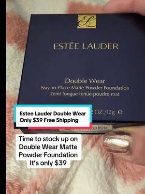 Double Wear Stay-In-Place Matte Powder Foundation by @Estée Lauder  #TikTokShopNewYear #TikTokShop #tiktokshopcreatorpicks #newyearnewaura #tiktokshopnewyearnewaura #newyearnewme #tiktokshopjumpstartsale #tiktokshopnewyearnewme #beauty #esteelauder #doublewear 