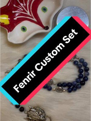 Possibly my last custom set I’ll be posting on here if TikTok stays dark after today. A custom set for Fenrir #prayerbeads #fenrir #pagan #heathen #norsegods #witch