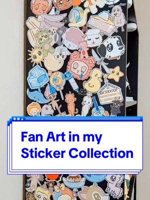 Some fan art on my giant collage! #fanart #stickerart #cuteart #creepycuteart #stickercollection 